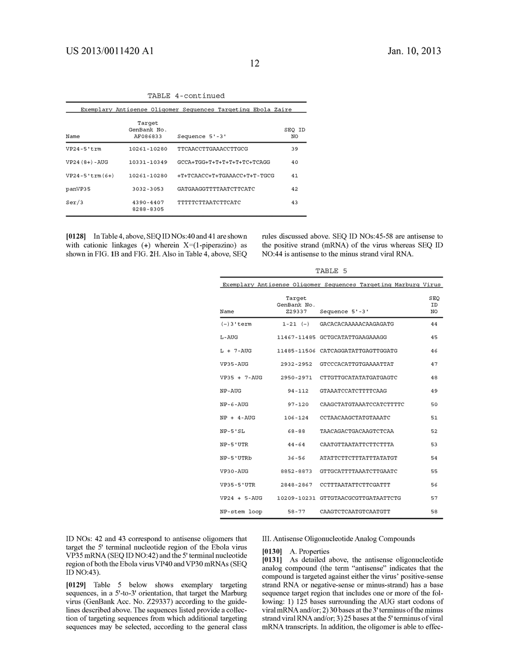 ANTISENSE ANTIVIRAL COMPOUNDS AND METHODS FOR TREATING A FILOVIRUS     INFECTION - diagram, schematic, and image 40