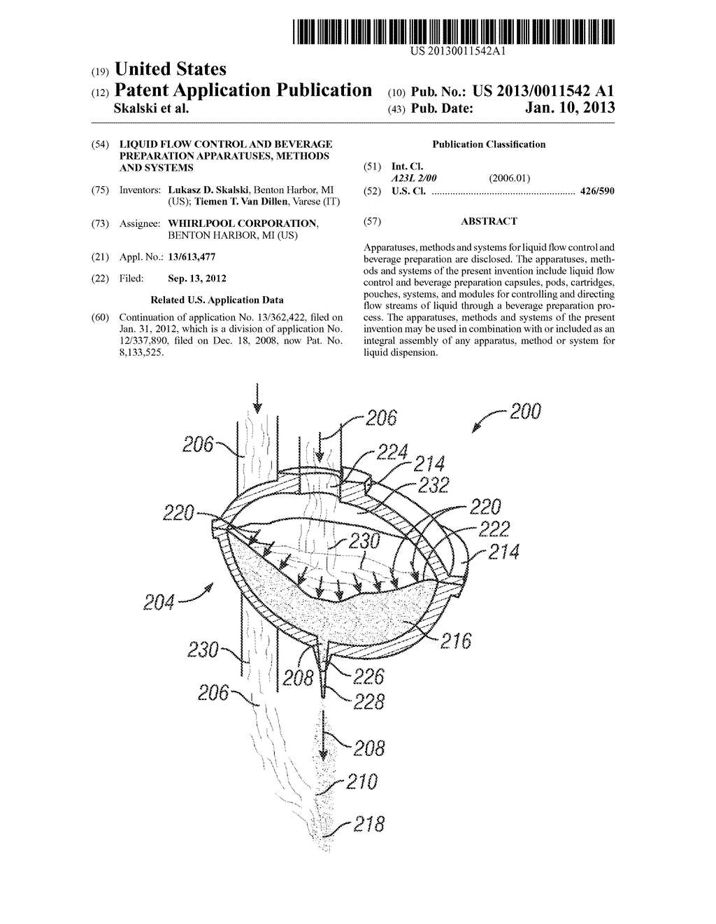 LIQUID FLOW CONTROL AND BEVERAGE PREPARATION APPARATUSES, METHODS AND     SYSTEMS - diagram, schematic, and image 01