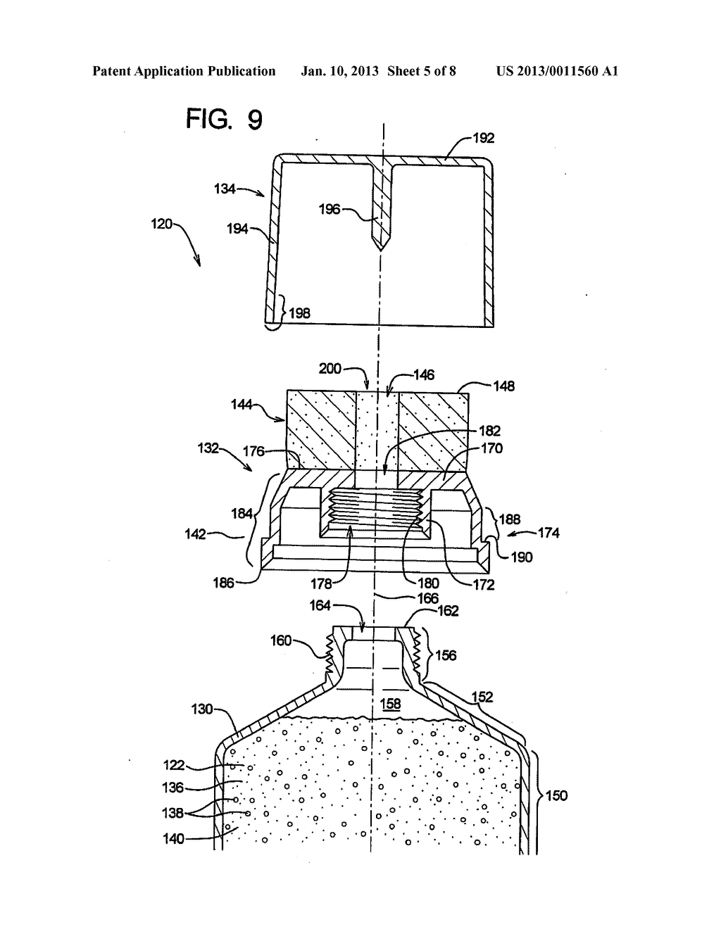 TUBE WITH RESILIENT APPLICATOR AND SCRAPER FOR DISPENSING TEXTURE     MATERIALS - diagram, schematic, and image 06