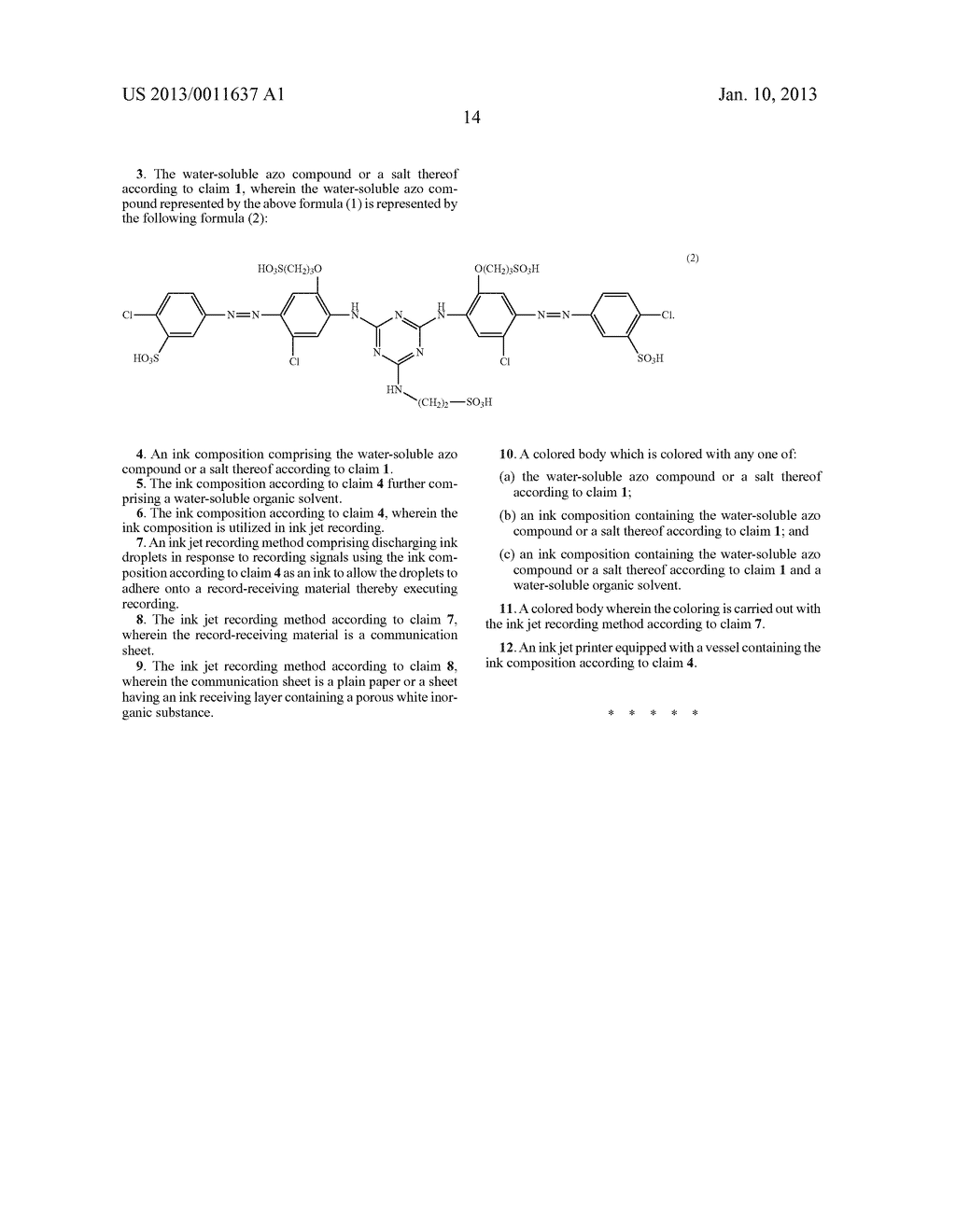 WATER-SOLUBLE AZO COMPOUND OR SALT THEREOF, INK COMPOSITION, AND COLORED     BODY - diagram, schematic, and image 15