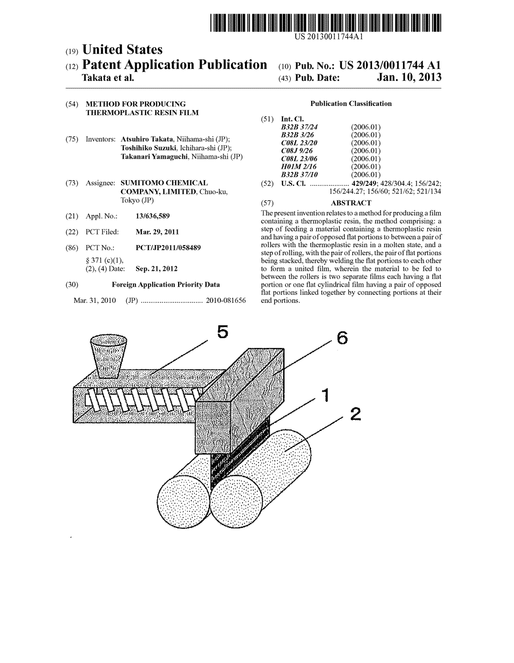 METHOD FOR PRODUCING THERMOPLASTIC RESIN FILM - diagram, schematic, and image 01