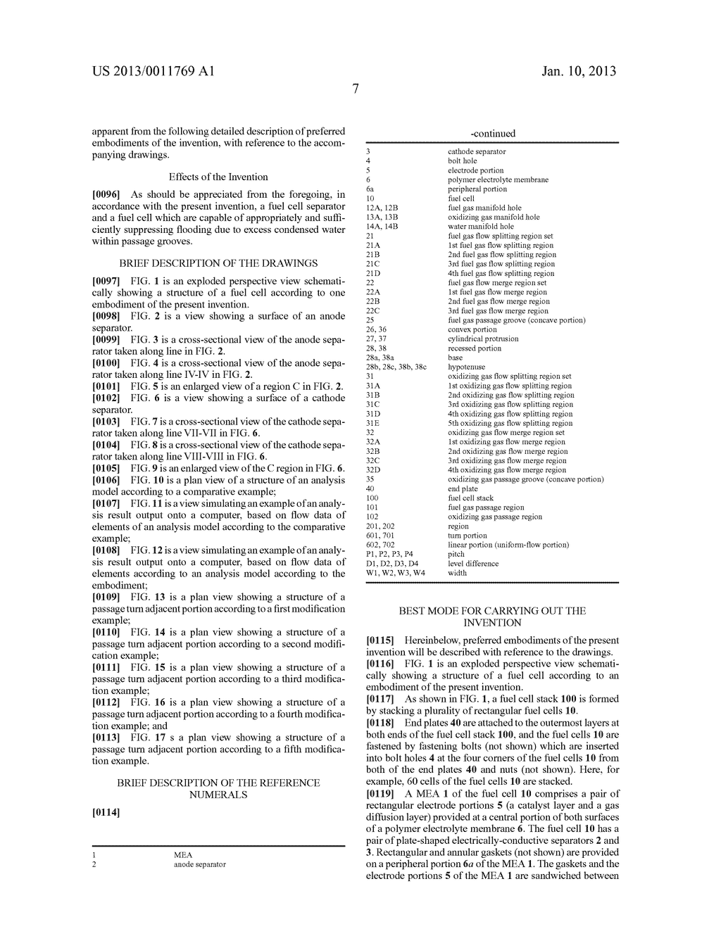 FUEL CELL SEPARATOR AND FUEL CELL - diagram, schematic, and image 22