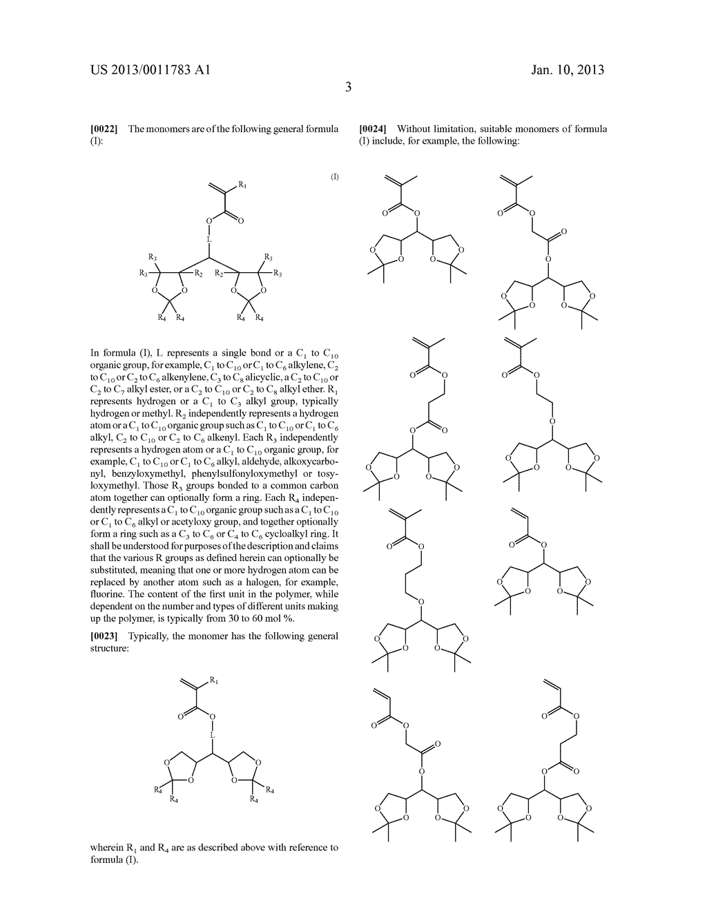 MONOMERS, POLYMERS, PHOTORESIST COMPOSITIONS AND METHODS OF FORMING     PHOTOLITHOGRAPHIC PATTERNS - diagram, schematic, and image 06