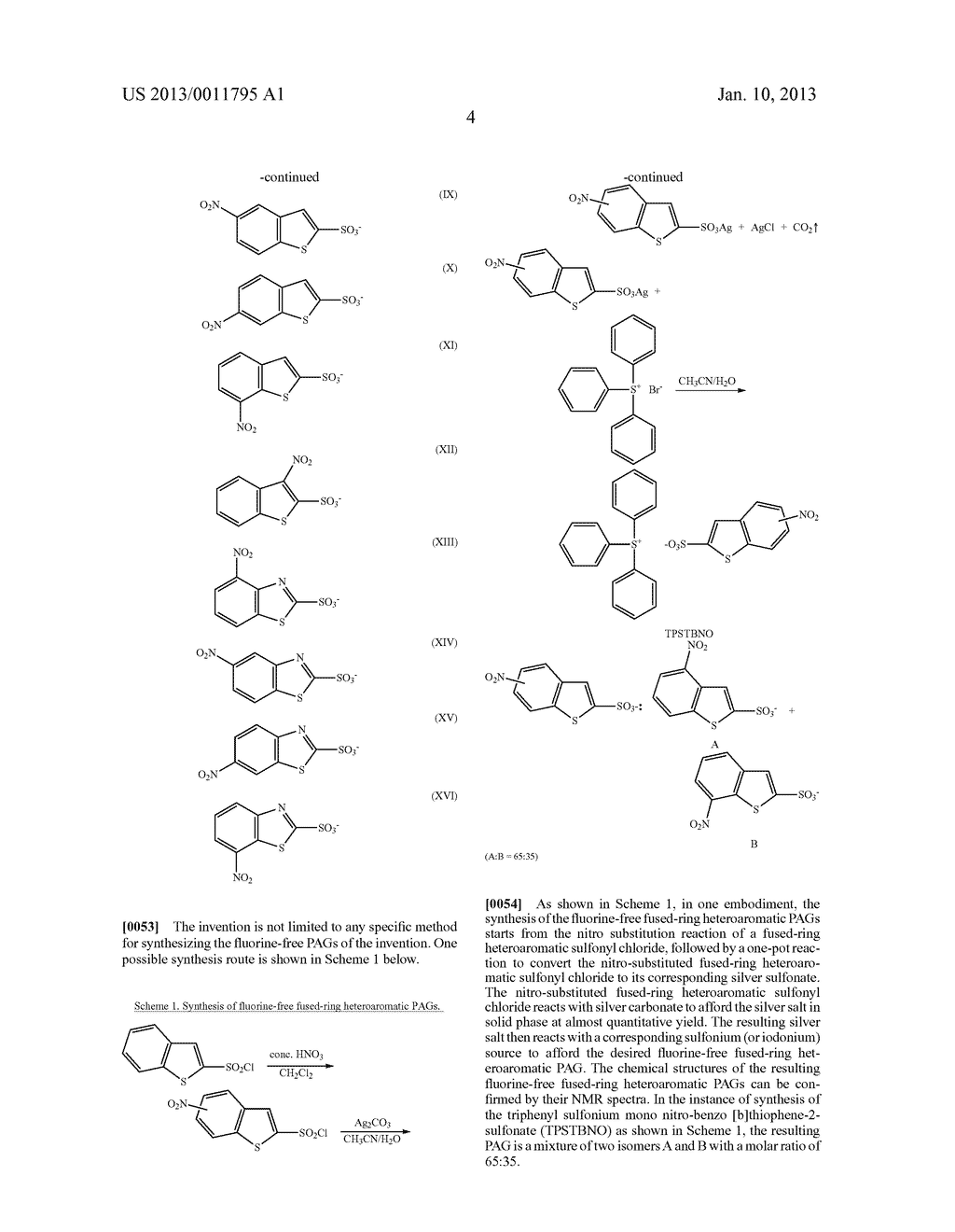 FLUORINE-FREE FUSED RING HETEROAROMATIC PHOTOACID GENERATORS AND RESIST     COMPOSITIONS CONTAINING THE SAME - diagram, schematic, and image 05