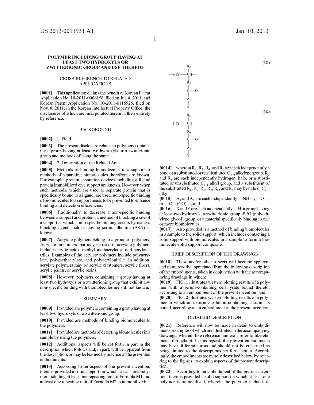 POLYMER INCLUDING GROUP HAVING AT LEAST TWO HYDROXYLS OR ZWITTERIONIC     GROUP AND USE THEREOF - diagram, schematic, and image 04