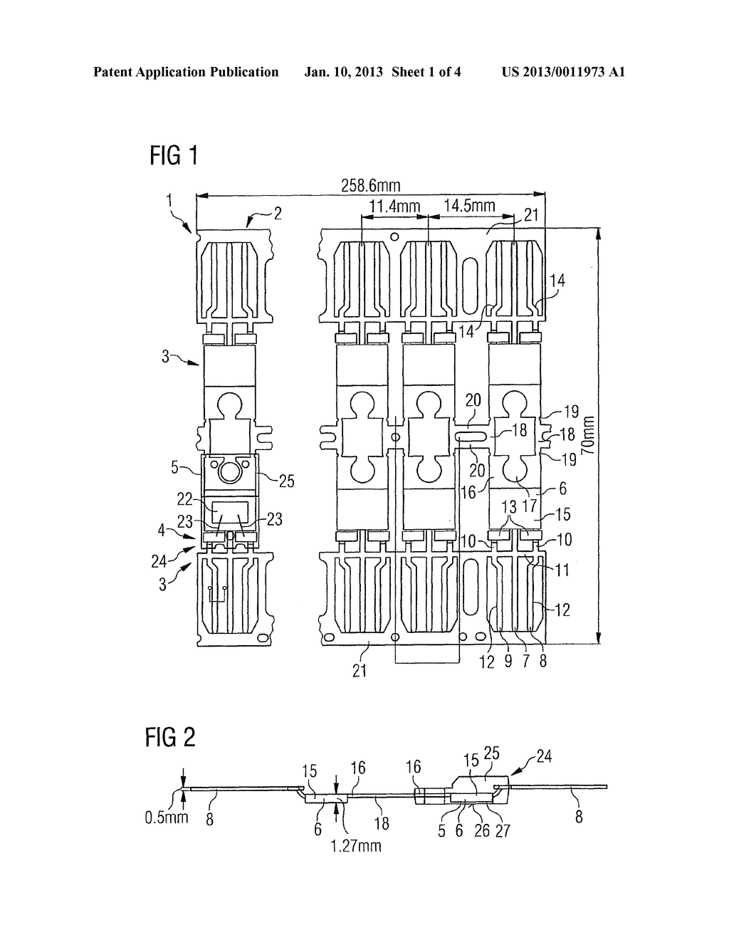 LEADFRAME STRIP AND MOLD APPARATUS FOR AN ELECTRONIC COMPONENT AND METHOD     OF ENCAPSULATING AN ELECTRONIC COMPONENT - diagram, schematic, and image 02