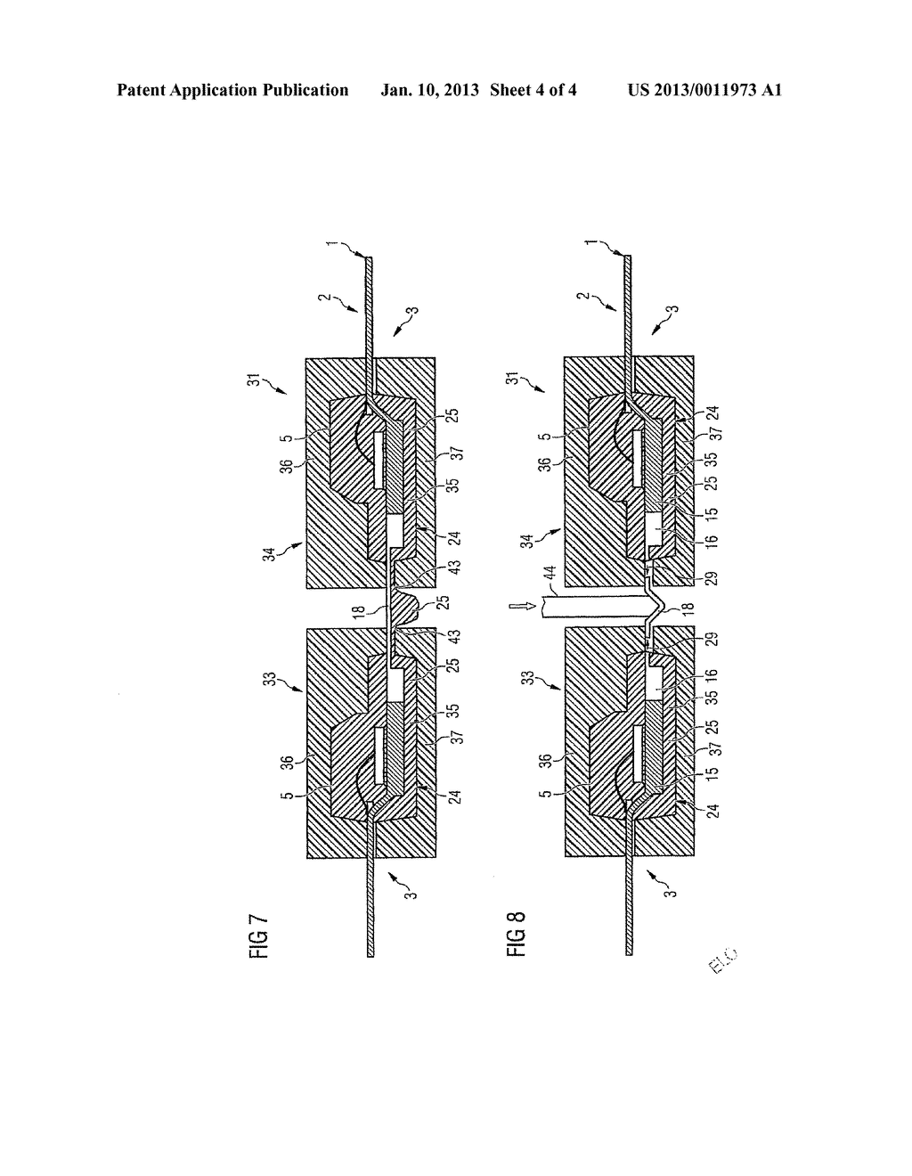 LEADFRAME STRIP AND MOLD APPARATUS FOR AN ELECTRONIC COMPONENT AND METHOD     OF ENCAPSULATING AN ELECTRONIC COMPONENT - diagram, schematic, and image 05