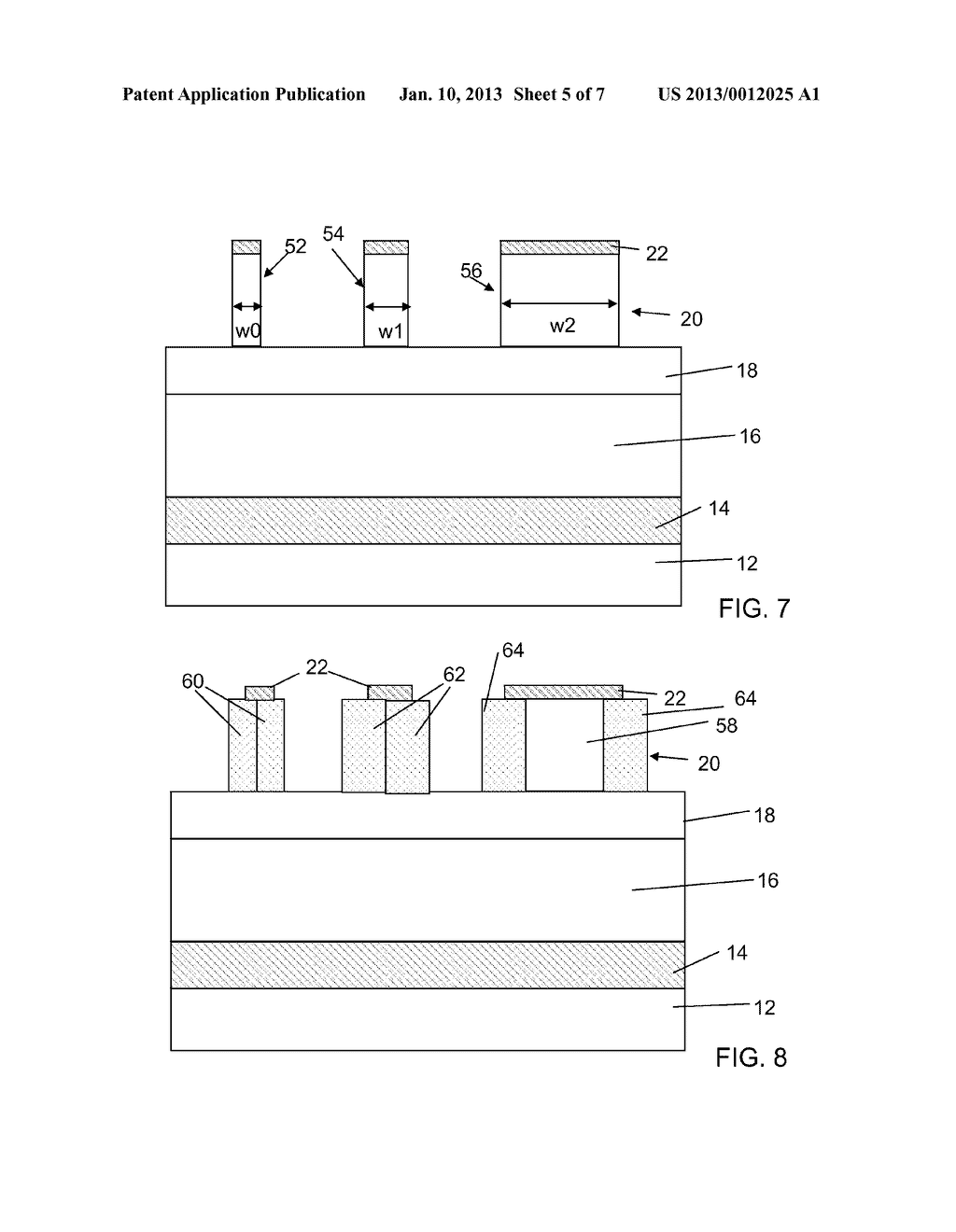 DEVICE HAVING AND METHOD FOR FORMING FINS WITH MULTIPLE WIDTHS - diagram, schematic, and image 06