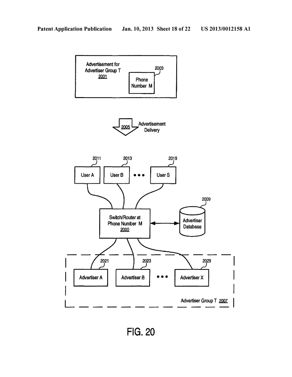 Method and apparatuses for offline selection of pay-per-call advertisers - diagram, schematic, and image 19