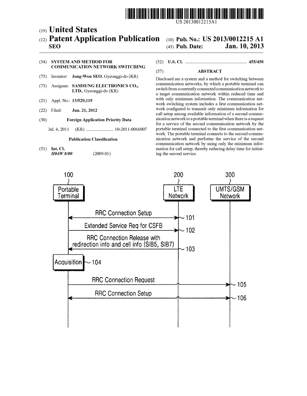 SYSTEM AND METHOD FOR COMMUNICATION NETWORK SWITCHING - diagram, schematic, and image 01