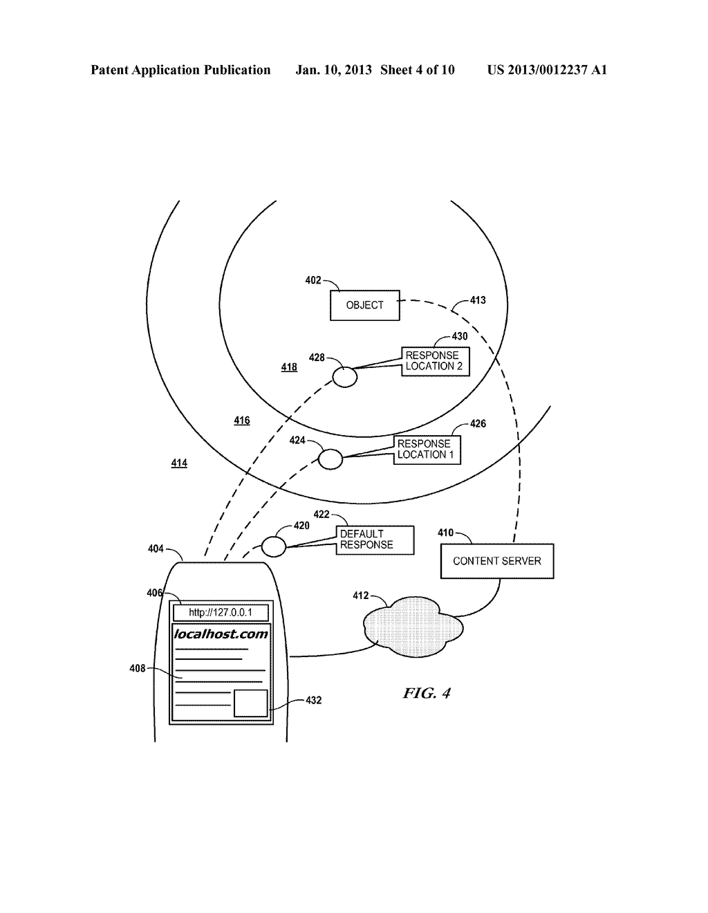 DISPLAYING NETWORK OBJECTS IN MOBILE DEVICES BASED ON GEOLOCATION - diagram, schematic, and image 05