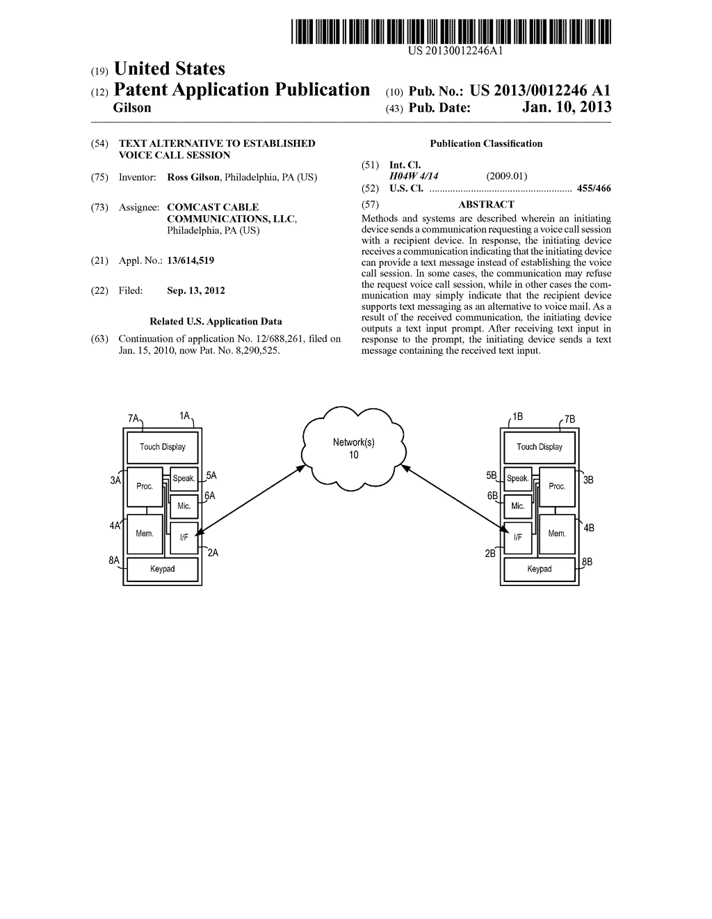 TEXT ALTERNATIVE TO ESTABLISHED VOICE CALL SESSION - diagram, schematic, and image 01