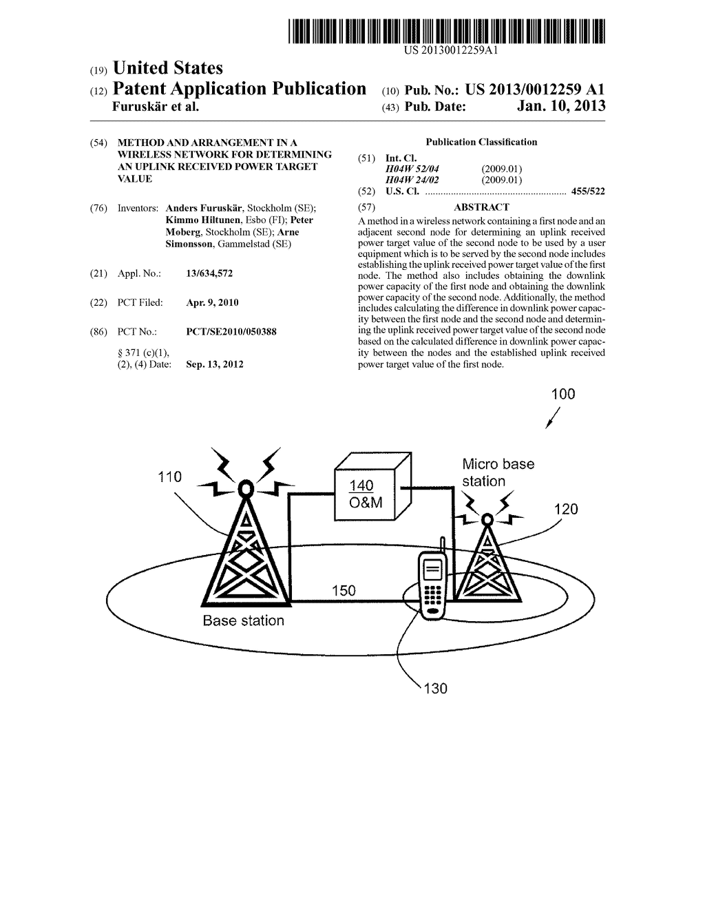 METHOD AND ARRANGEMENT IN A WIRELESS NETWORK FOR DETERMINING AN UPLINK     RECEIVED POWER TARGET VALUE - diagram, schematic, and image 01