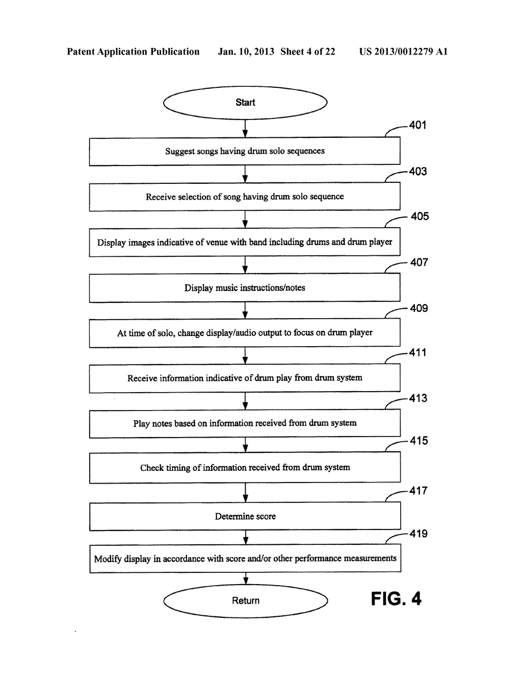 SYSTEM AND METHOD FOR PLAYING A MUSIC VIDEO GAME WITH A DRUM SYSTEM GAME     CONTROLLER - diagram, schematic, and image 05