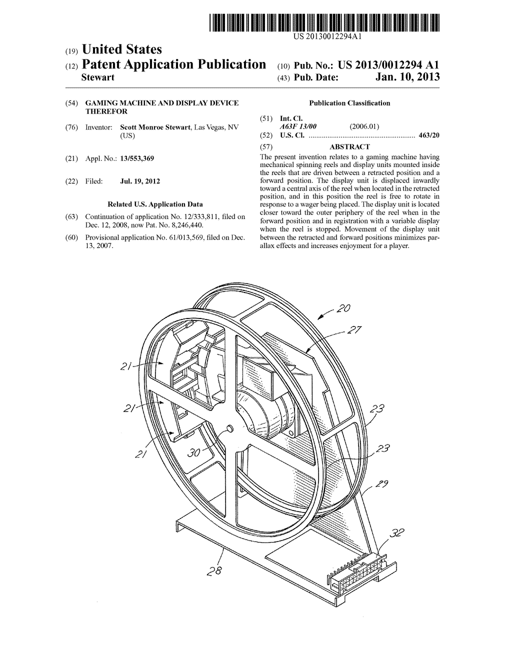 GAMING MACHINE AND DISPLAY DEVICE THEREFOR - diagram, schematic, and image 01