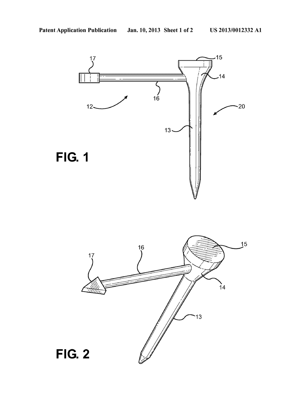 Golf Tee Body Alignment Device and Method - diagram, schematic, and image 02