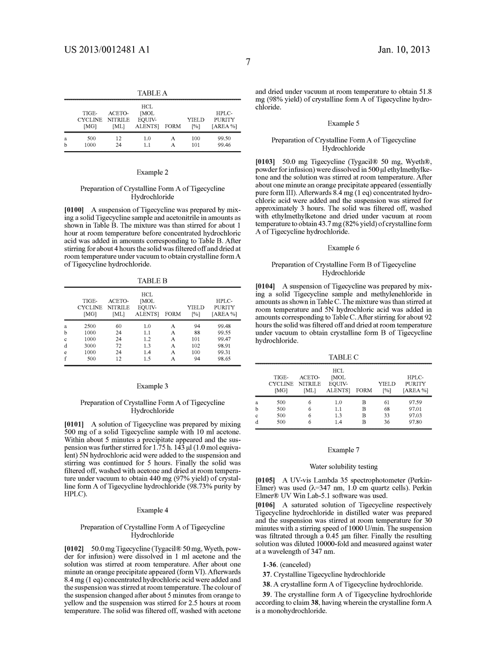 CRYSTALLINE FORMS OF TIGECYCLINE HYDROCHLORIDE - diagram, schematic, and image 14