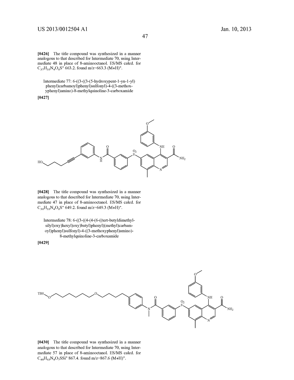 BI-FUNCTIONAL QUINOLINE ANALOGS - diagram, schematic, and image 48