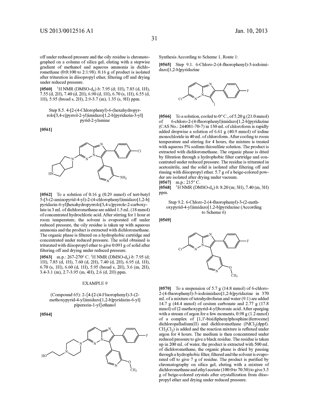 6-CYCLOAMINO-3-(PYRID-4-YL)IMIDAZO[1,2-b]PYRIDAZINE DERIVATIVES,     PREPARATION THEREOF AND THERAPEUTIC USE THEREOF - diagram, schematic, and image 32