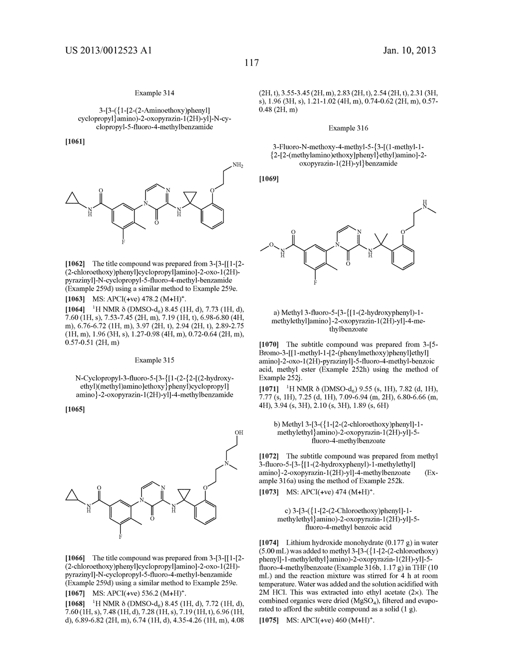 PYRAZINONE DERIVATIVES, PHARMACEUTICALLY ACCEPTABLE SALTS THEREOF AND     THEIR USES - diagram, schematic, and image 124