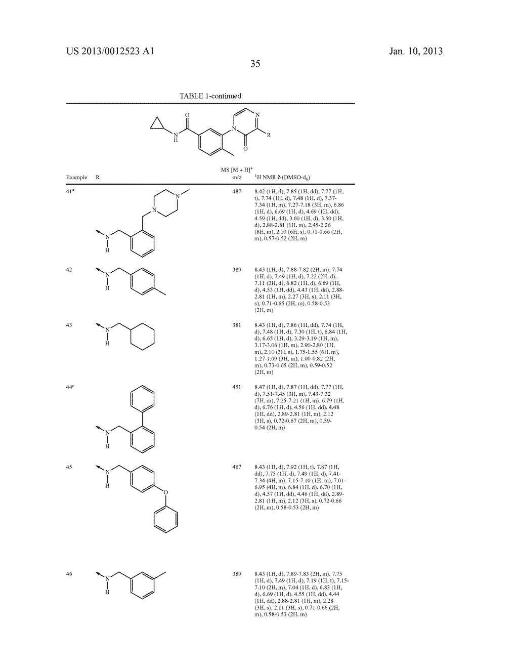 PYRAZINONE DERIVATIVES, PHARMACEUTICALLY ACCEPTABLE SALTS THEREOF AND     THEIR USES - diagram, schematic, and image 42