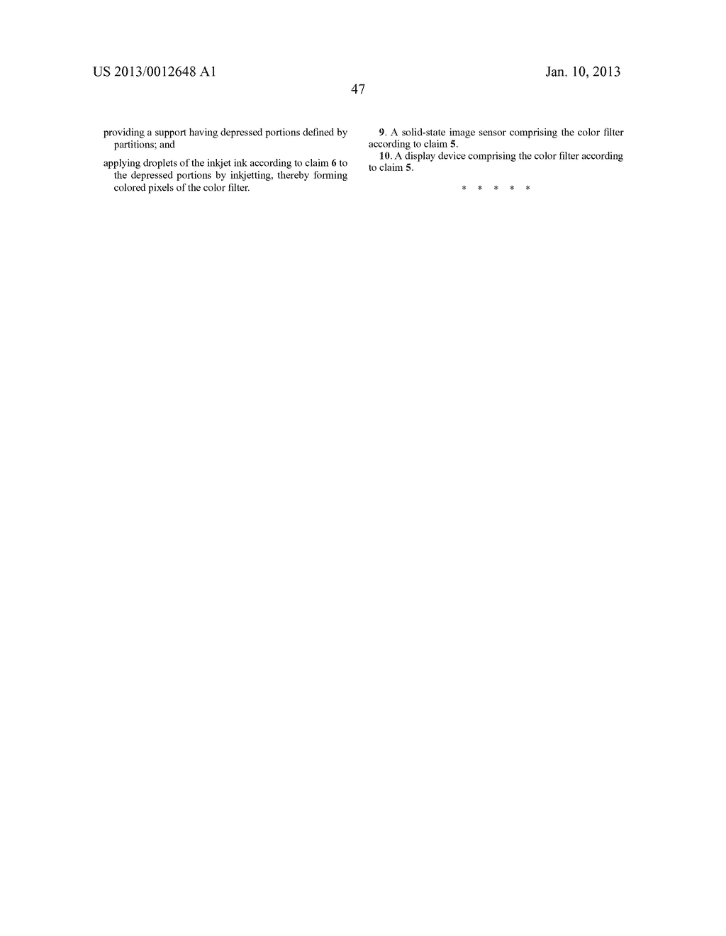 COLORED COMPOSITION, INKJET INK, COLOR FILTER AND METHOD OF PRODUCING THE     SAME, SOLID-STATE IMAGE SENSOR AND DISPLAY DEVICE - diagram, schematic, and image 48