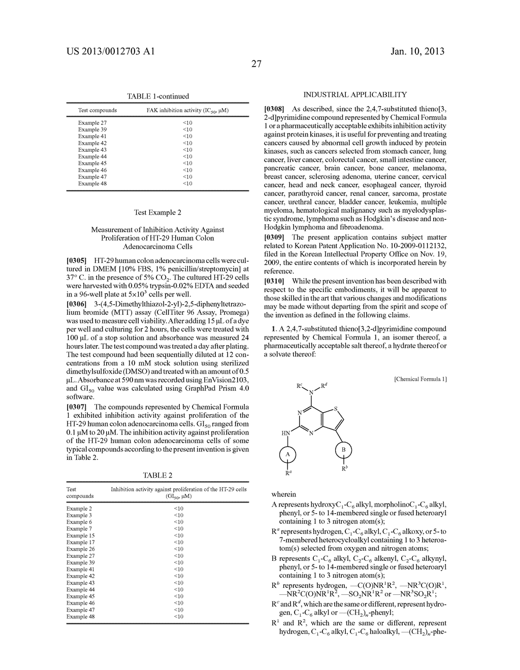 2,4,7-SUBSTITUTED THIENO[3,2-D]PYRIMIDINE COMPOUNDS AS PROTEIN KINASE     INHIBITORS - diagram, schematic, and image 28