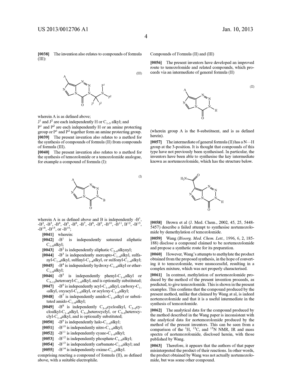 Methods and Intermediates for the Synthesis of     4-oxo-3,4-dihydro-imidazo[5,1-d][1,2,3,5]tetrazines - diagram, schematic, and image 05