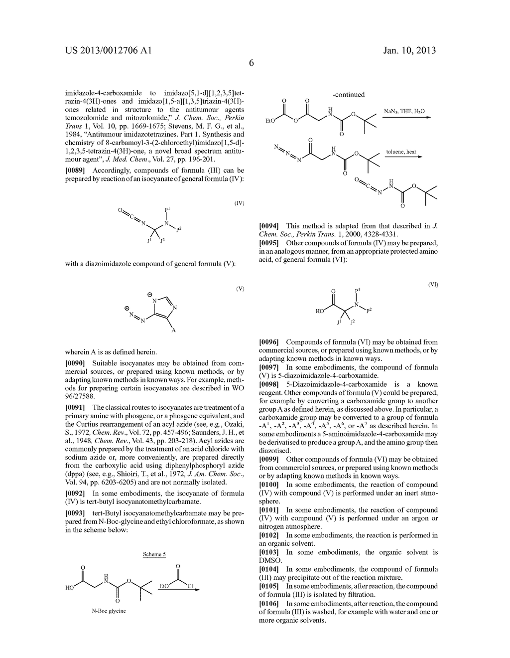 Methods and Intermediates for the Synthesis of     4-oxo-3,4-dihydro-imidazo[5,1-d][1,2,3,5]tetrazines - diagram, schematic, and image 07