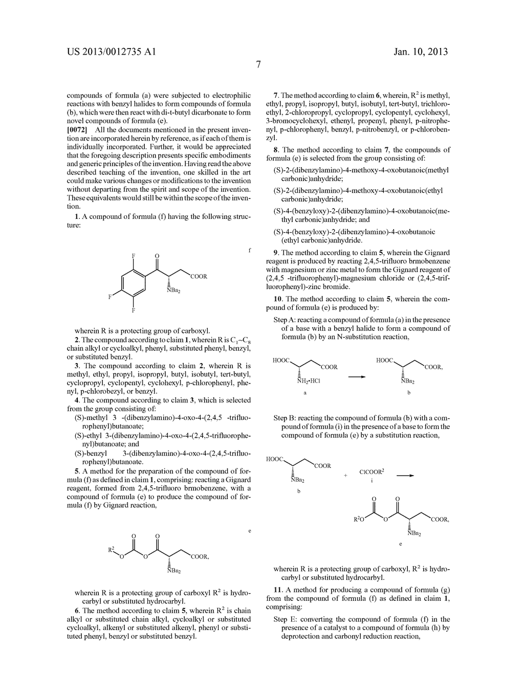 SITAGLIPTIN INTERMEDIATE COMPOUNDS, PREPARATION METHODS AND USES THEREOF - diagram, schematic, and image 08