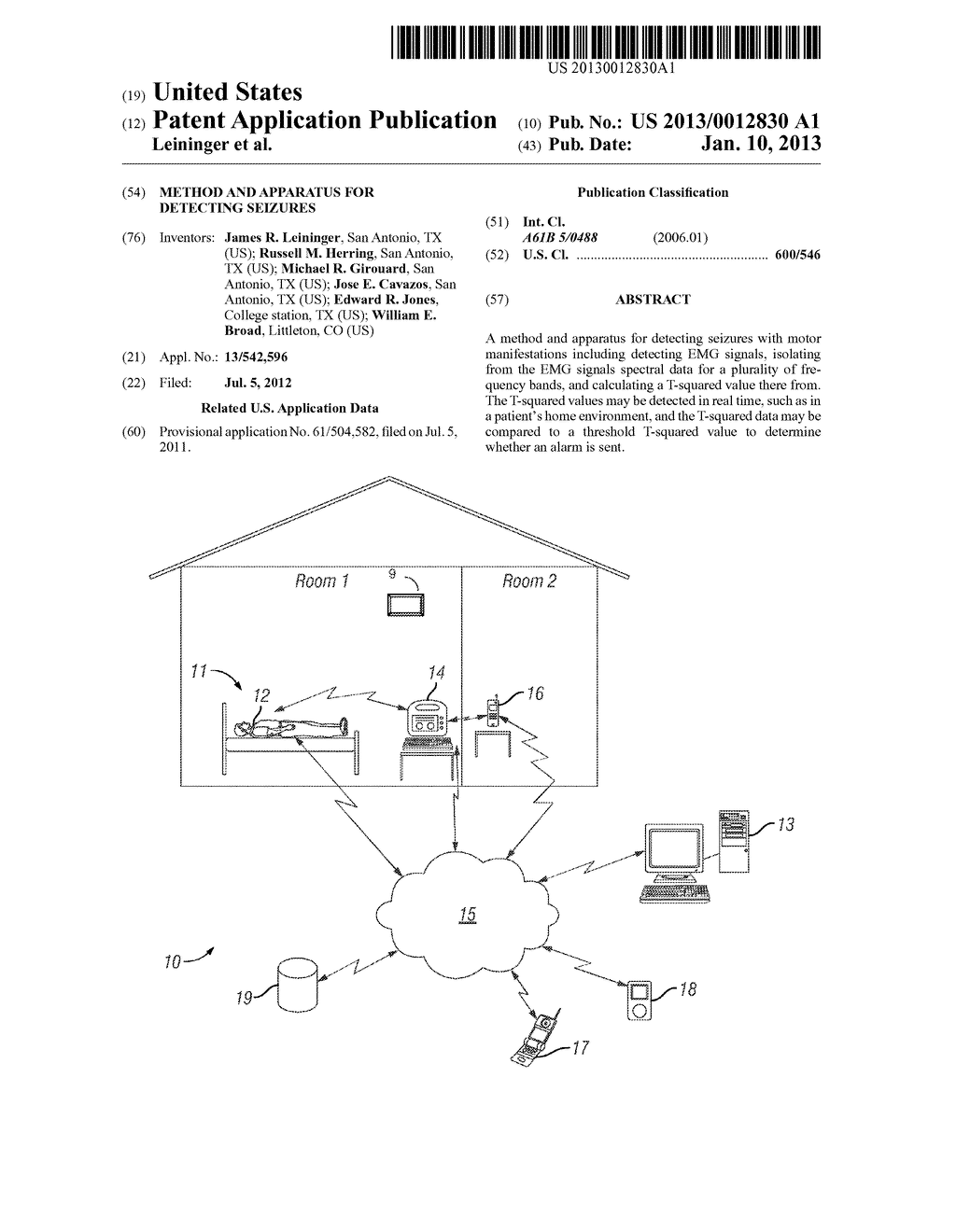 METHOD AND APPARATUS FOR DETECTING SEIZURES - diagram, schematic, and image 01