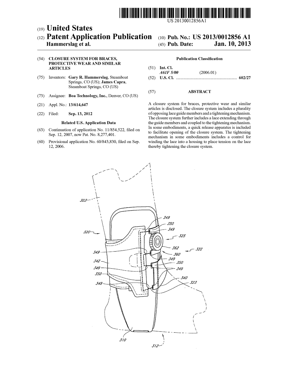 CLOSURE SYSTEM FOR BRACES, PROTECTIVE WEAR AND SIMILAR ARTICLES - diagram, schematic, and image 01