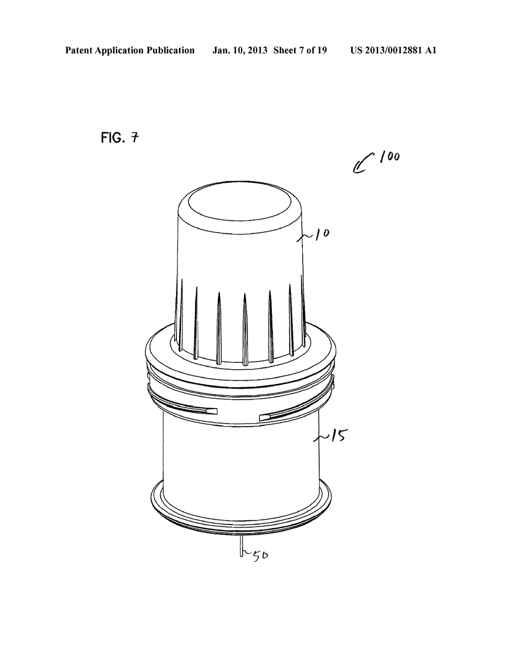 DEVICE FOR INSERTION OF A CANNULA OF AN INFUSION DEVICE AND METHOD - diagram, schematic, and image 08