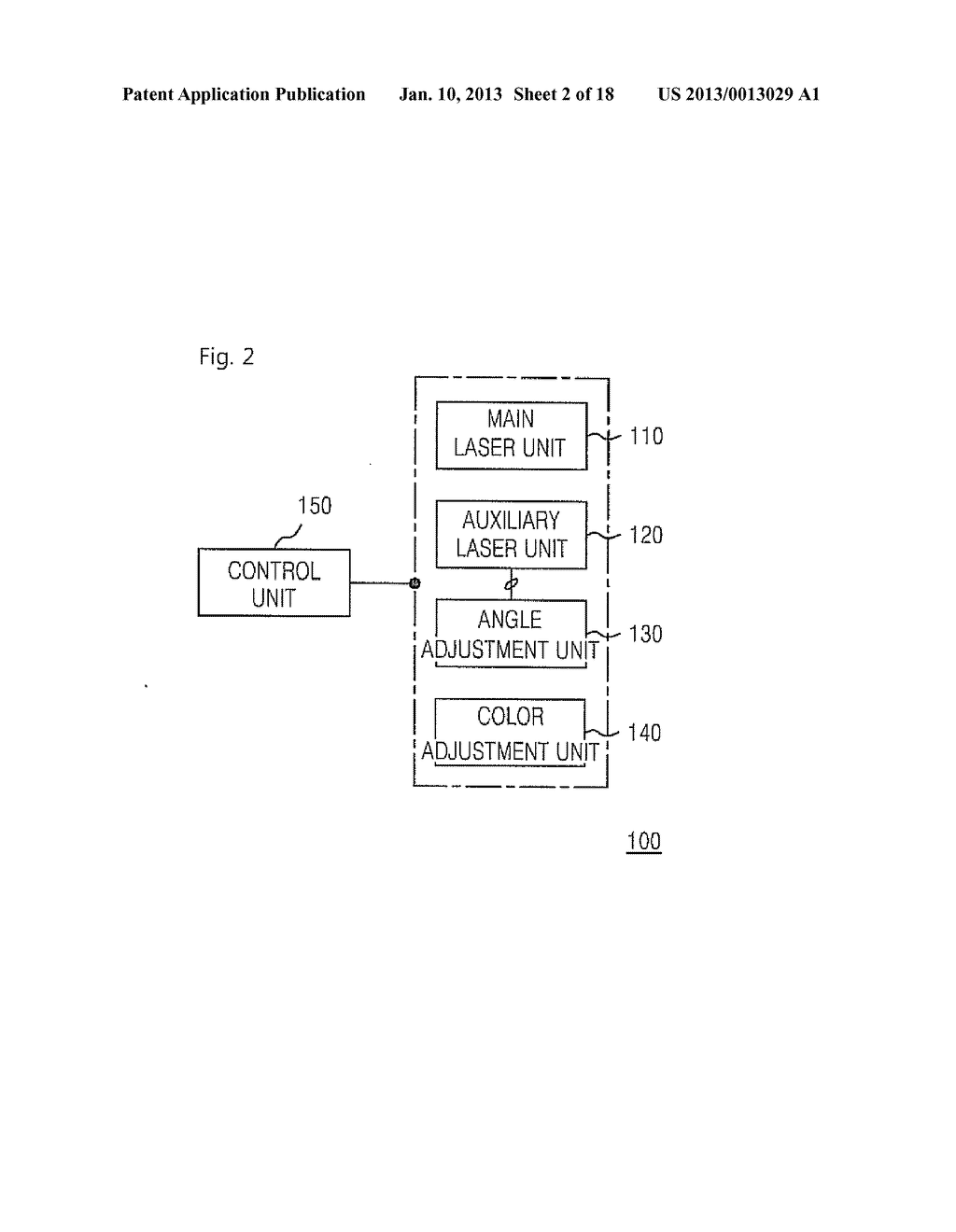 MEDICAL TREATMENT APPARATUS USING LASER BEAMS - diagram, schematic, and image 03