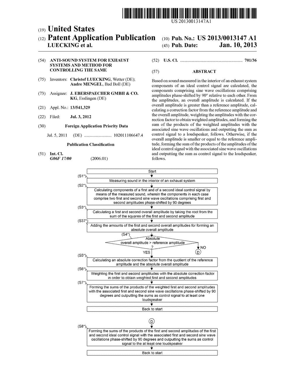 ANTI-SOUND SYSTEM FOR EXHAUST SYSTEMS AND METHOD FOR CONTROLLING THE SAME - diagram, schematic, and image 01