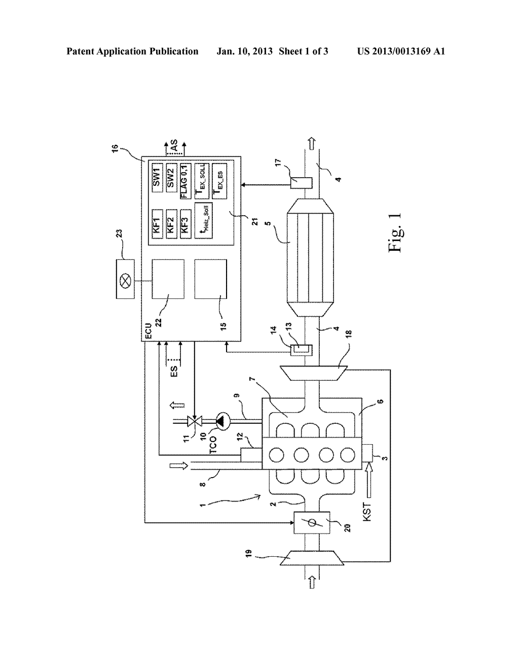 METHOD FOR DIAGNOSING A LIQUID-COOLED EXHAUST MANIFOLD OF AN INTERNAL     COMBUSTION ENGINE - diagram, schematic, and image 02