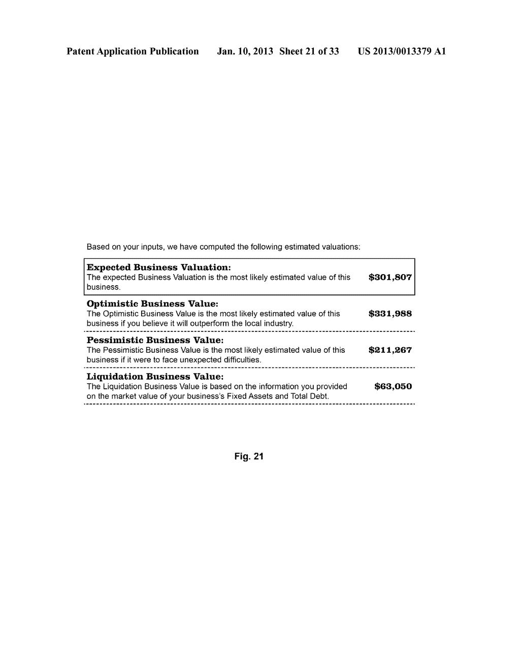 ENGINE, SYSTEM AND METHOD OF PROVIDING CLOUD-BASED BUSINESS VALUATION AND     ASSOCIATED SERVICES - diagram, schematic, and image 22