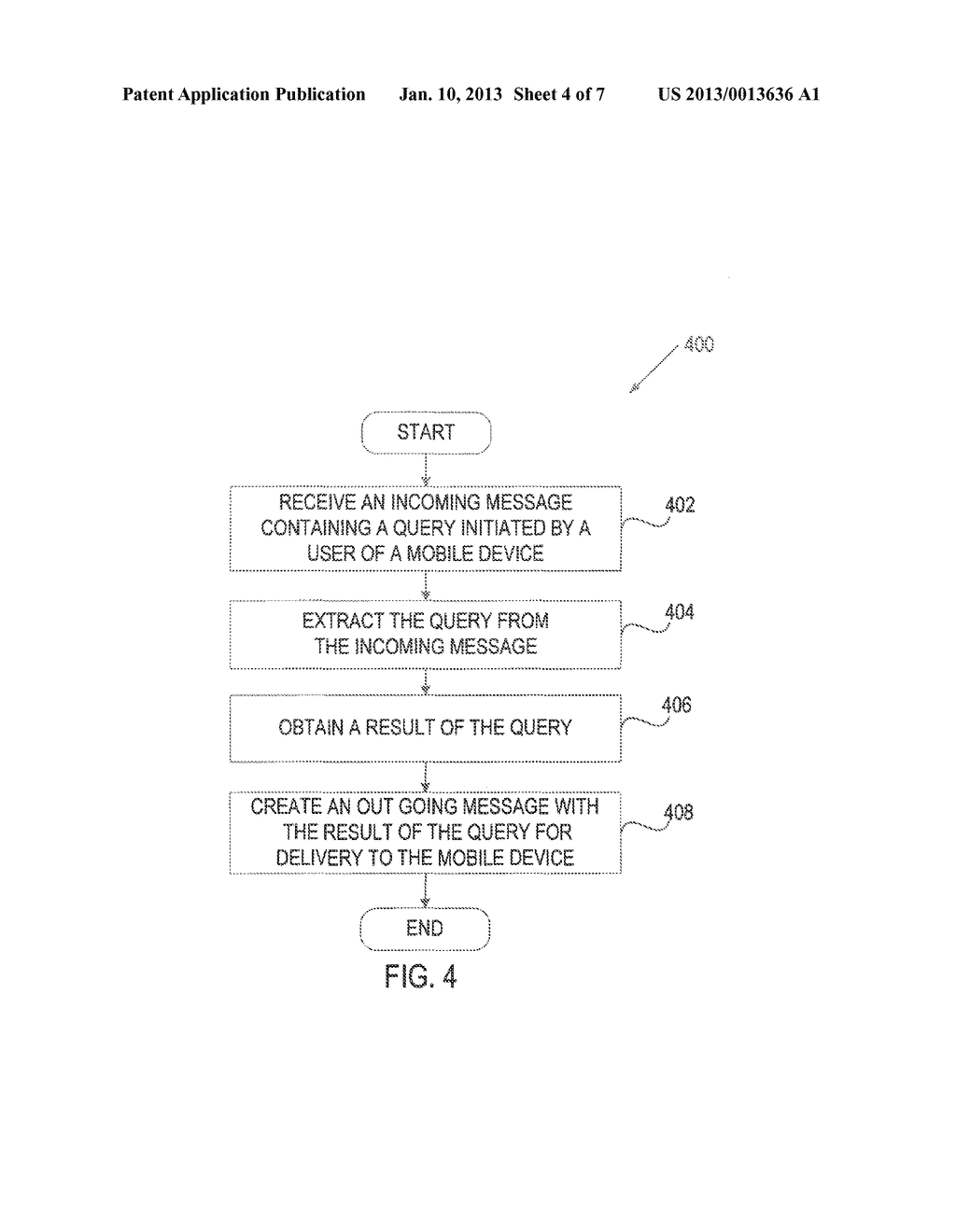 METHOD AND SYSTEM FOR PROCESSING QUERIES INITIATED BY USERS OF MOBILE     DEVICES - diagram, schematic, and image 05