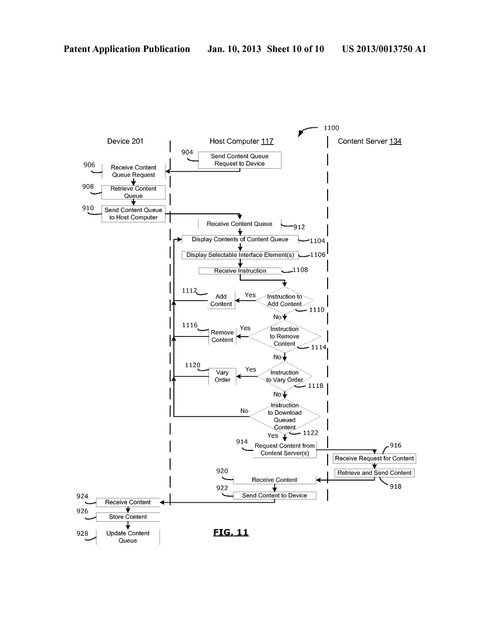 METHODS AND SYSTEM FOR PROVIDING CONTENT TO A MOBILE COMMUNICATION DEVICE - diagram, schematic, and image 11