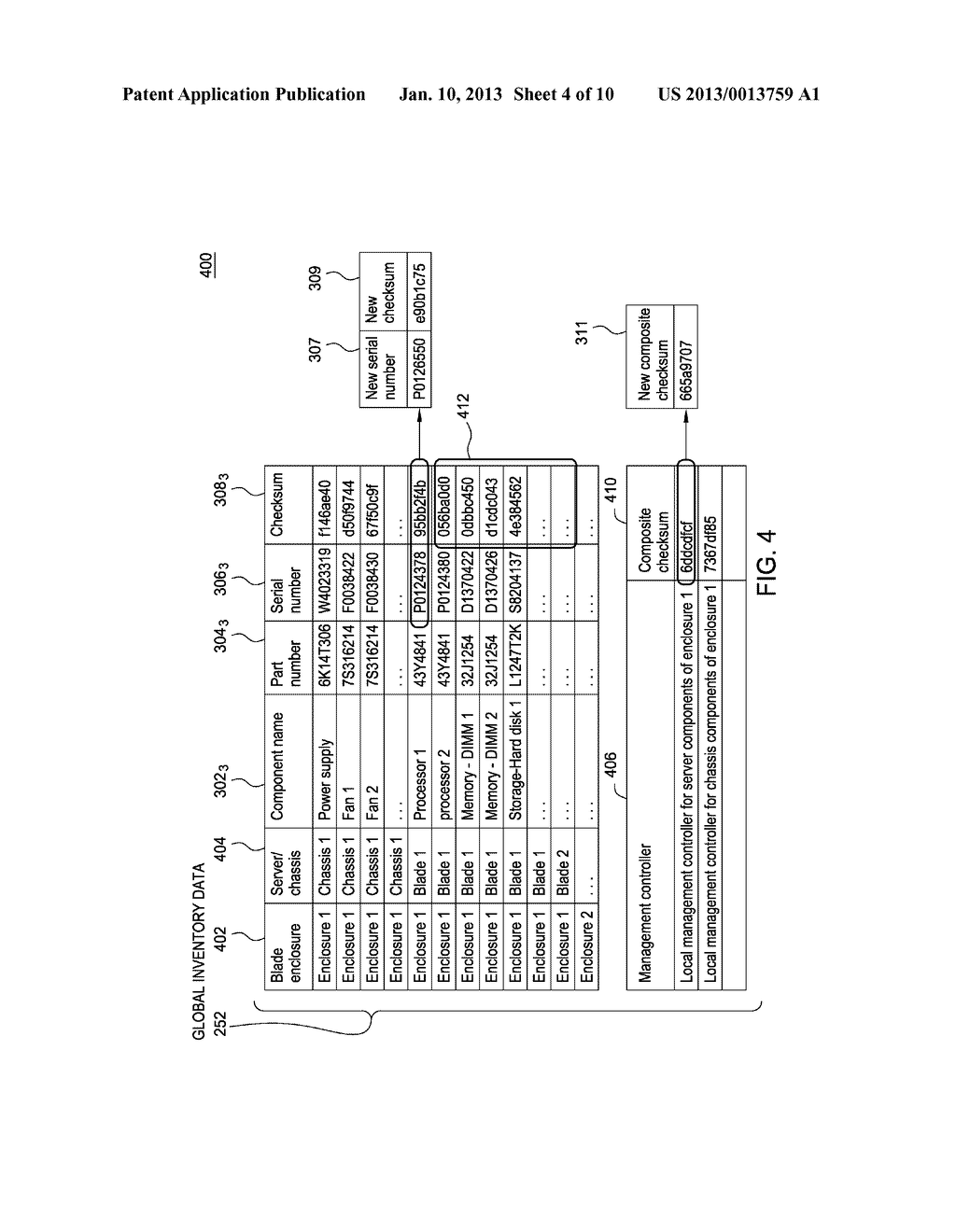 MANAGING INVENTORY DATA FOR COMPONENTS OF A SERVER SYSTEM - diagram, schematic, and image 05