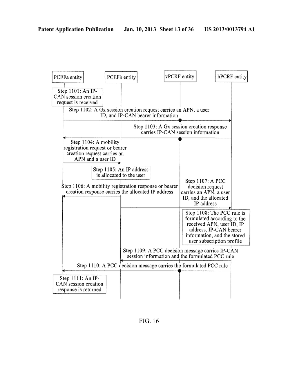 METHOD AND APPARATUS FOR CREATING IP-CAN SESSION - diagram, schematic, and image 14