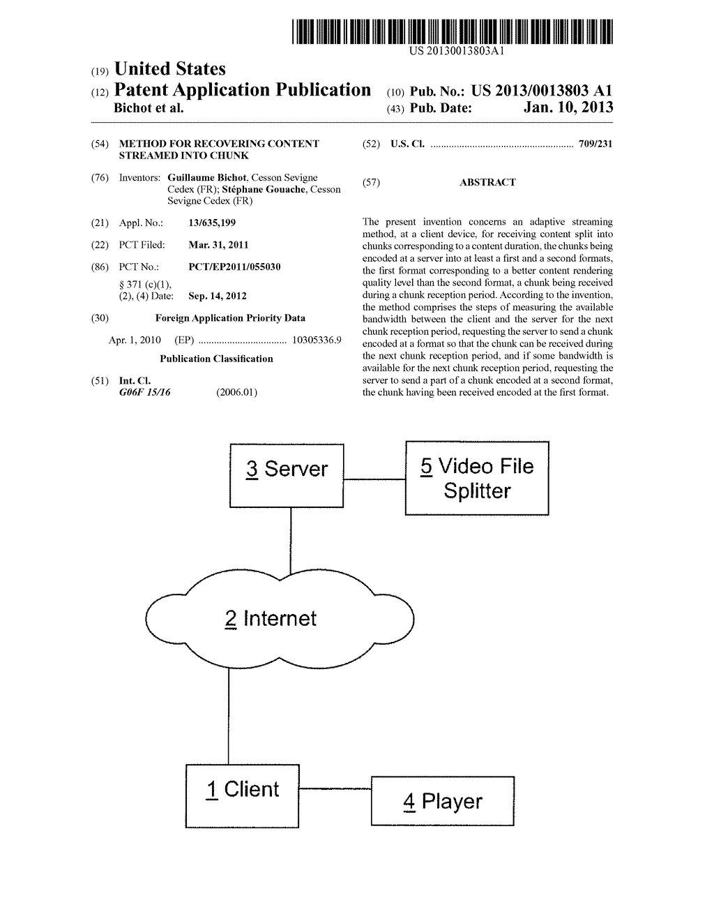 METHOD FOR RECOVERING CONTENT STREAMED INTO CHUNK - diagram, schematic, and image 01