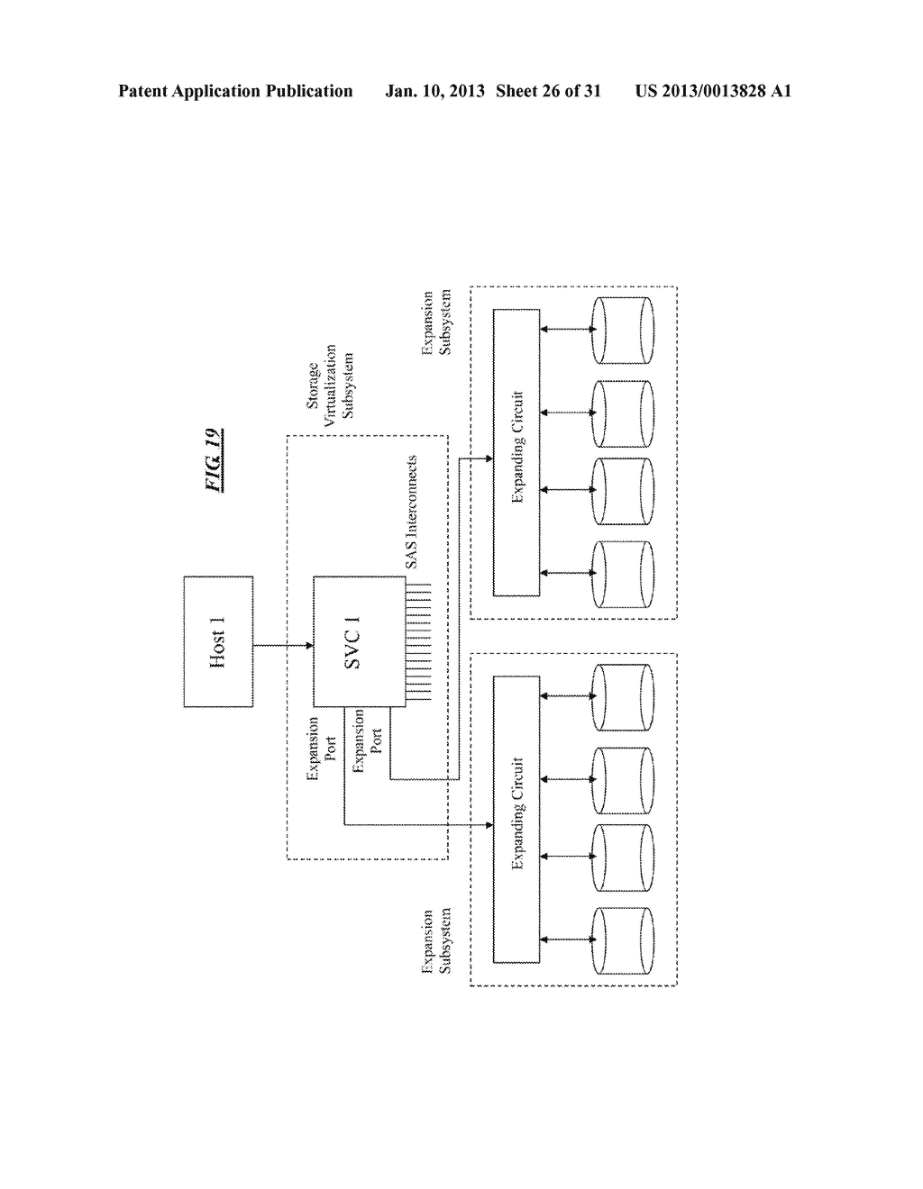 SAS STORAGE VISUALIZATION CONTROLLER, SUBSYSTEM AND SYSTEM USING THE SAME,     AND METHOD THEREFOR - diagram, schematic, and image 27