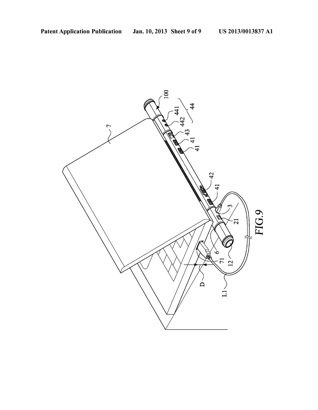 UNDERLAYING DEVICE FOR A COMPUTER DEVICE - diagram, schematic, and image 10