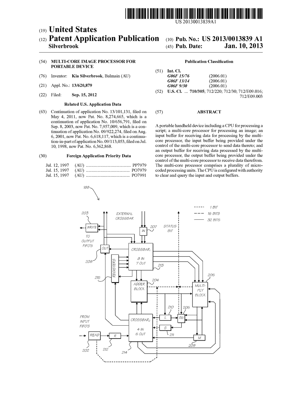 MULTI-CORE IMAGE PROCESSOR FOR PORTABLE DEVICE - diagram, schematic, and image 01