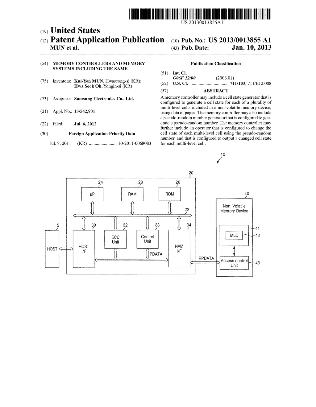 MEMORY CONTROLLERS AND MEMORY SYSTEMS INCLUDING THE SAME - diagram, schematic, and image 01