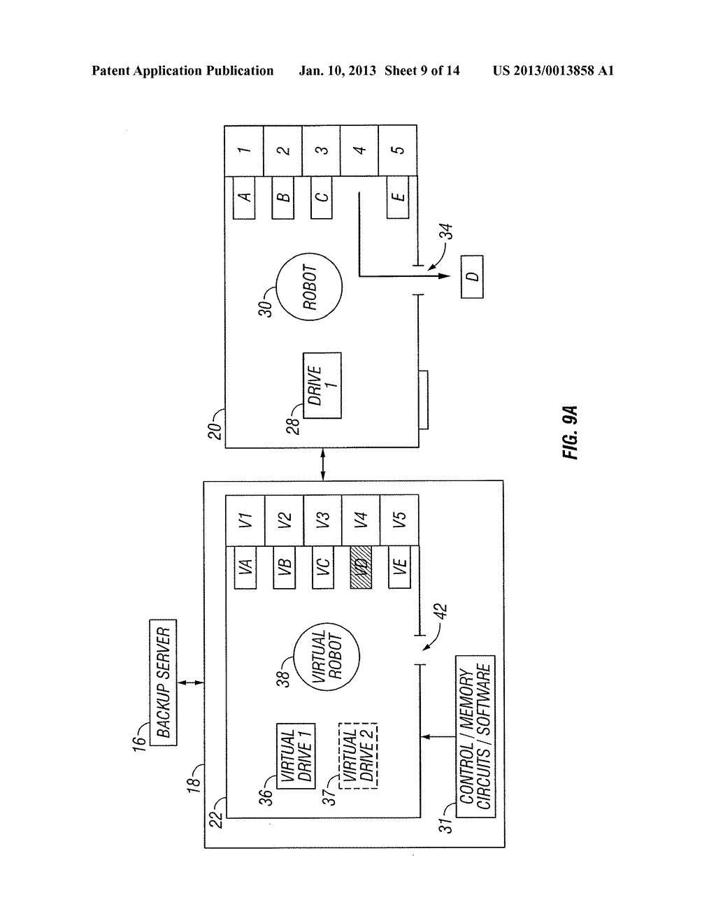 TAPE LIBRARY EMULATION WITH AUTOMATIC CONFIGURATION AND DATA RETENTION - diagram, schematic, and image 10