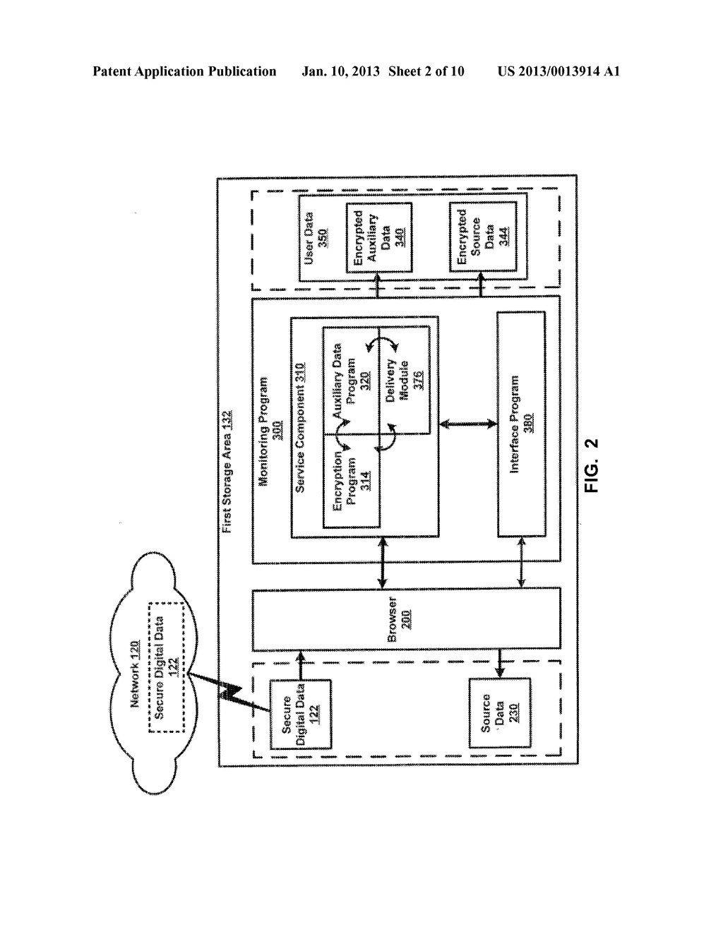 System and Method for Monitoring Secure Data on a Network - diagram, schematic, and image 03