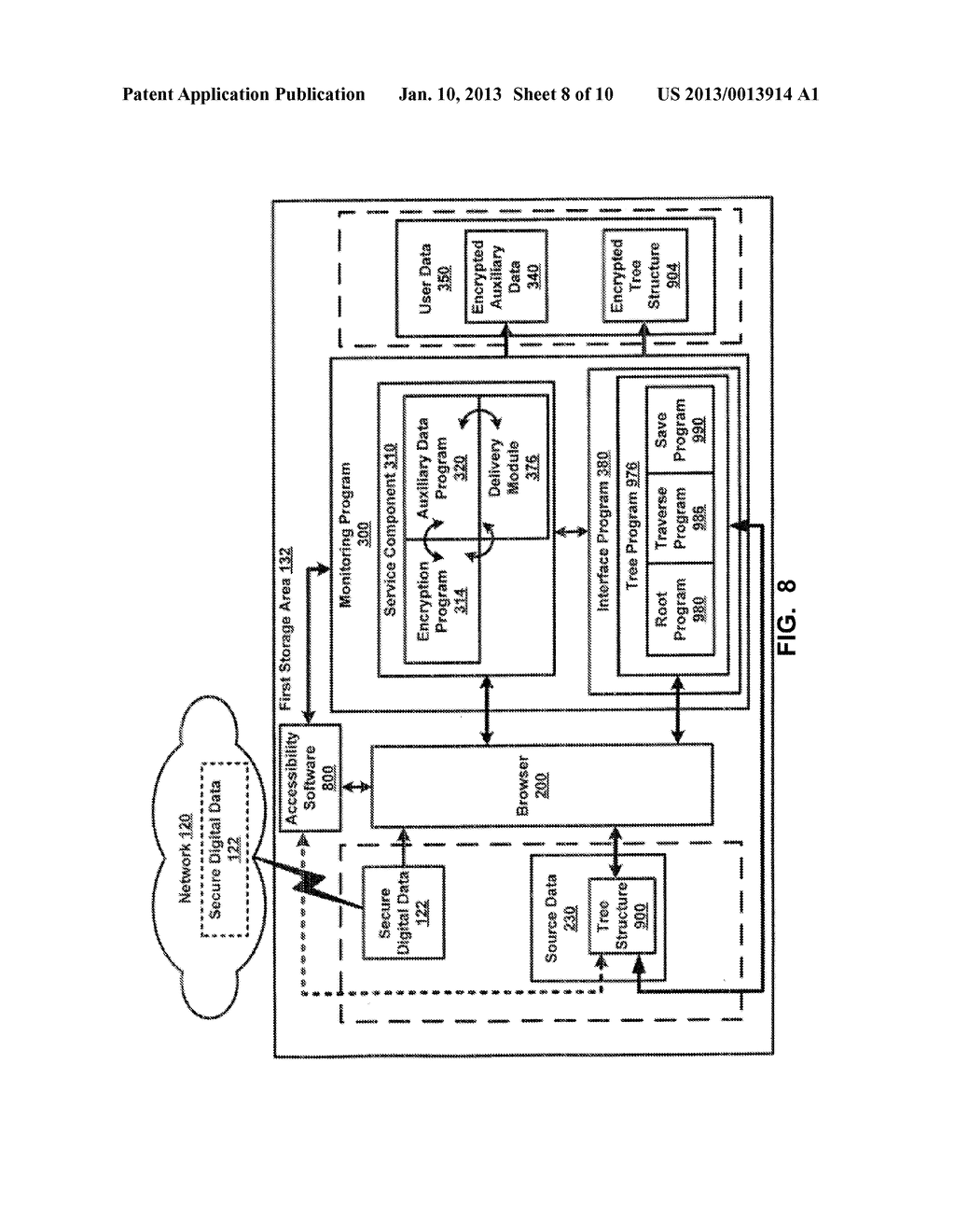 System and Method for Monitoring Secure Data on a Network - diagram, schematic, and image 09