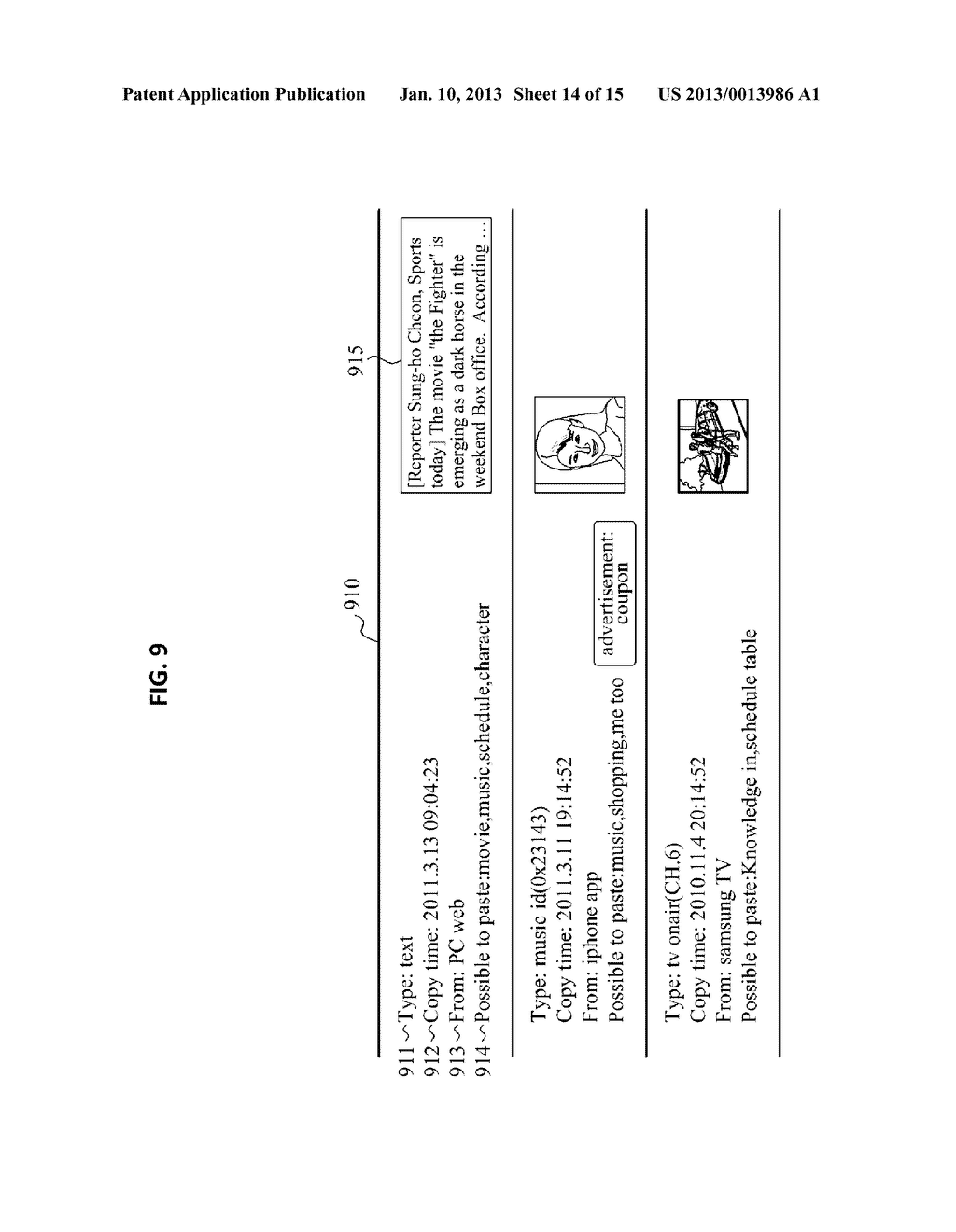 SYSTEM AND METHOD FOR DISPLAYING SERVICES CAPABLE OF PASTING DOCUMENT     STORED ON A CLOUD-BASED CROSS-CLIPBOARD - diagram, schematic, and image 15